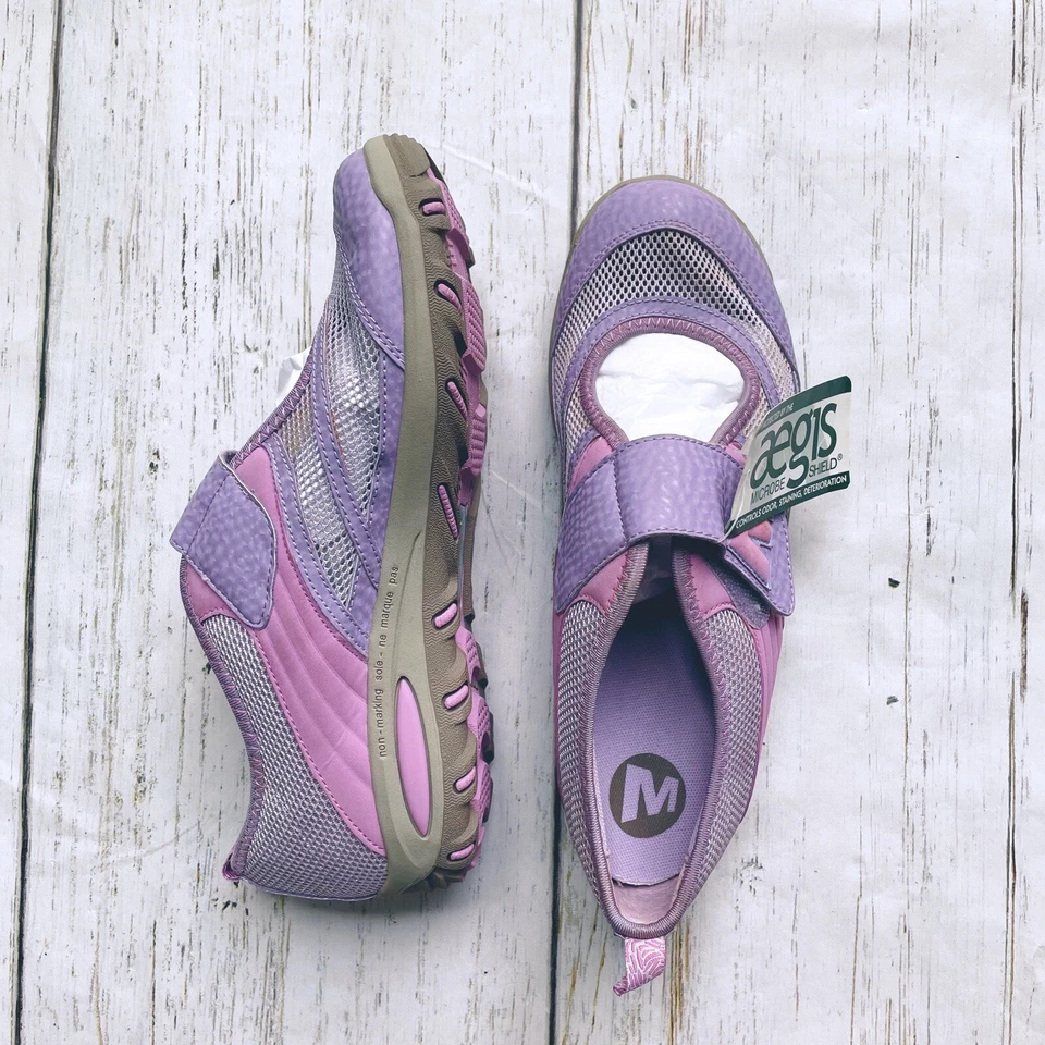 Zapatos cómodos Merrell Dolphina Mary Jane para niñas púrpura rendimiento talla 4,5 J35120 Foto 4 de 4
