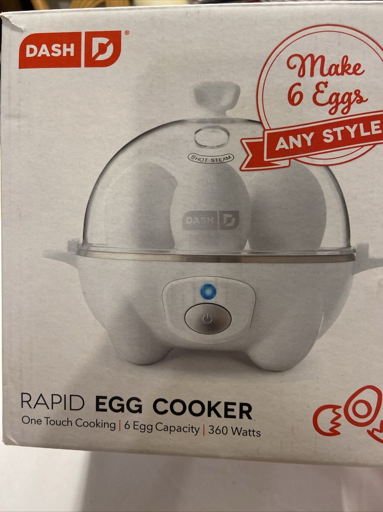 Dash Rapid Egg Cooker for 6 Eggs in Any Style, White Design