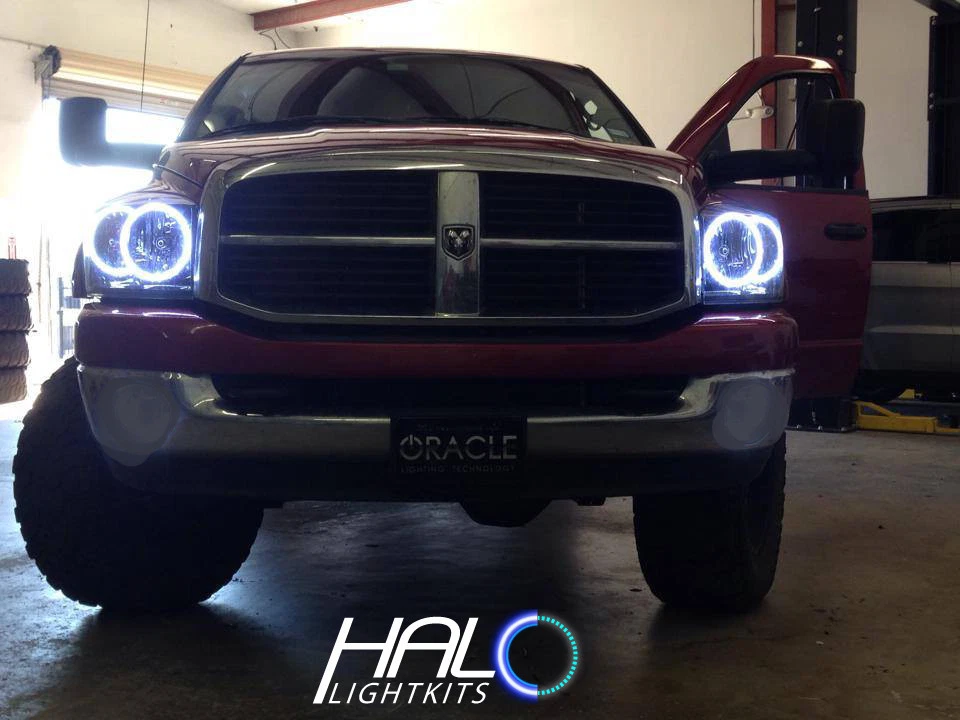 2006-2008 Dodge RAM 6000K CCFL Weiß Scheinwerfer Halo Ring Set Von - Bild 3 von 4