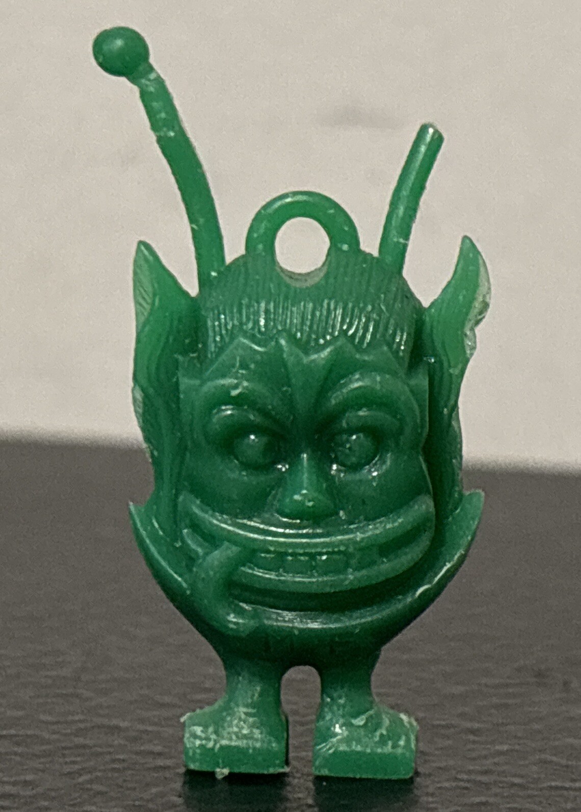Vintage Ed Roth Green Martian Rat Fink Toy Plastic Ring Charm (1965) *NO Ring!