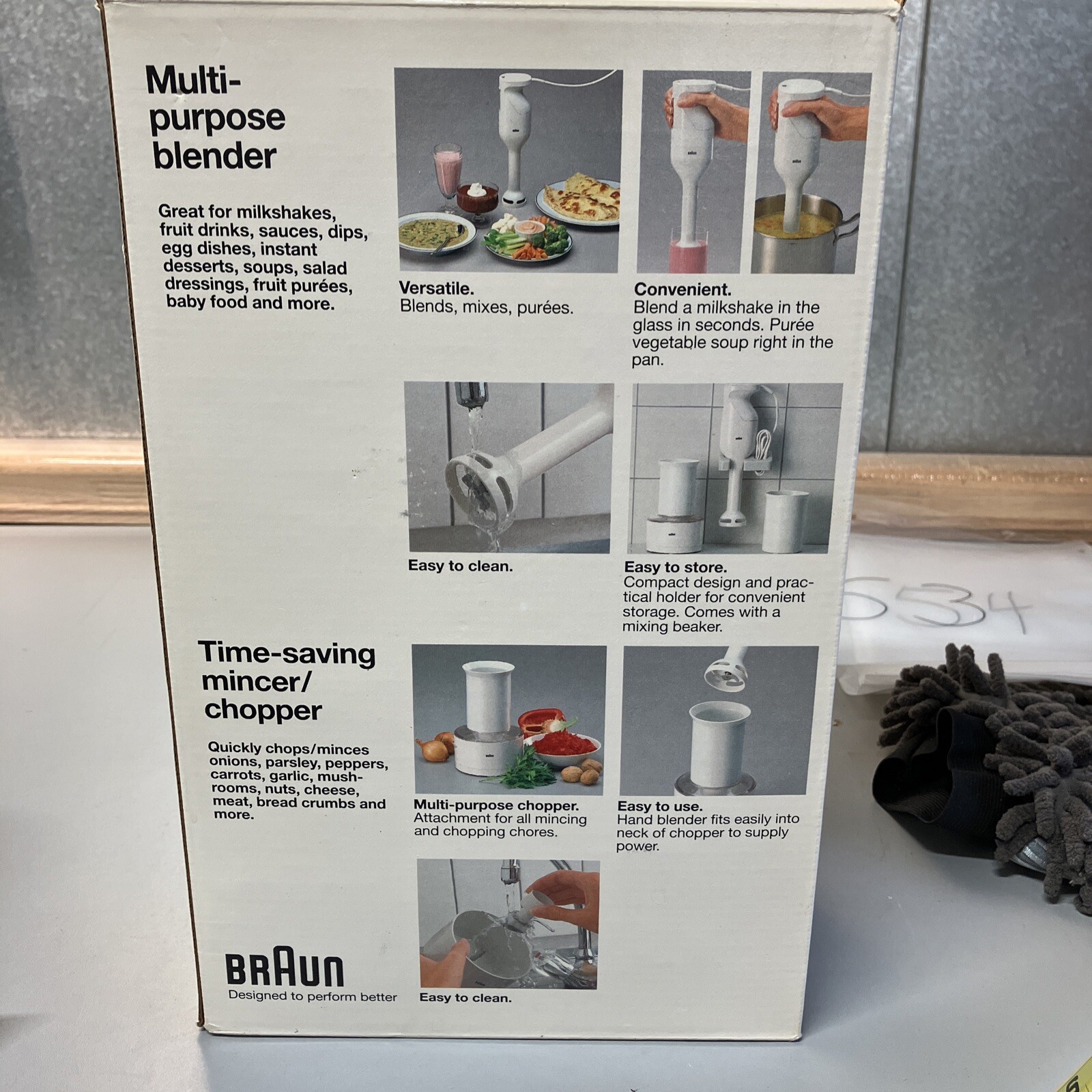 Braun Hand blender Mincer/chopper Model # MR-50  ( No Wall Holder Inc )