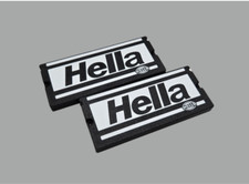 Black Bmw Hella Style Fog Light Covers Rally Caps Fits E30 E28 E24 Rare