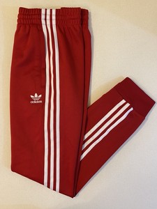 adidas pants red and white