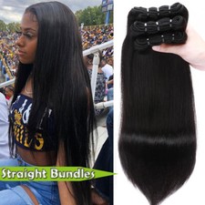 Peruvian/Indian Virgin Human Hair Extensions Weave Wefts 4Bundles 400G 8-30In US