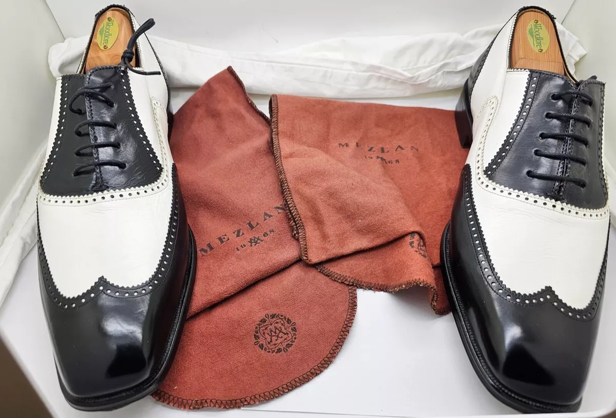 MENS HOARDER ESTATE UNWORN MEZLAN VERO CUOIO 13 WINGTIP SHOES POUCHES EXCELLENT