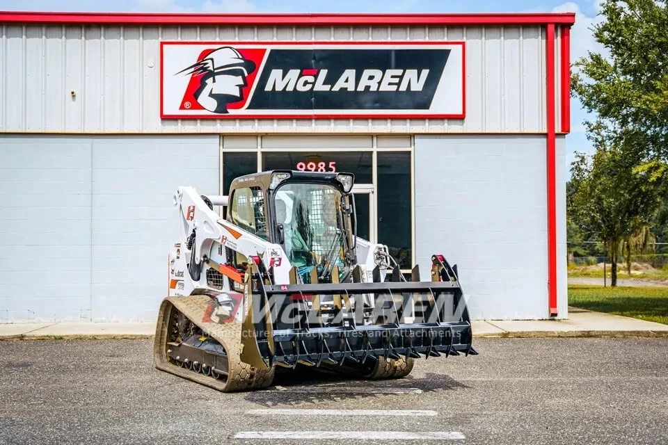 Accesorio de garra de raíz de rastrillo de roca para minicargadora Gehl 84" de ancho resistente Foto 3 de 4