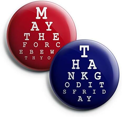 funny test eye illustration Button Pins (10 Pack) - Picture 4 of 9