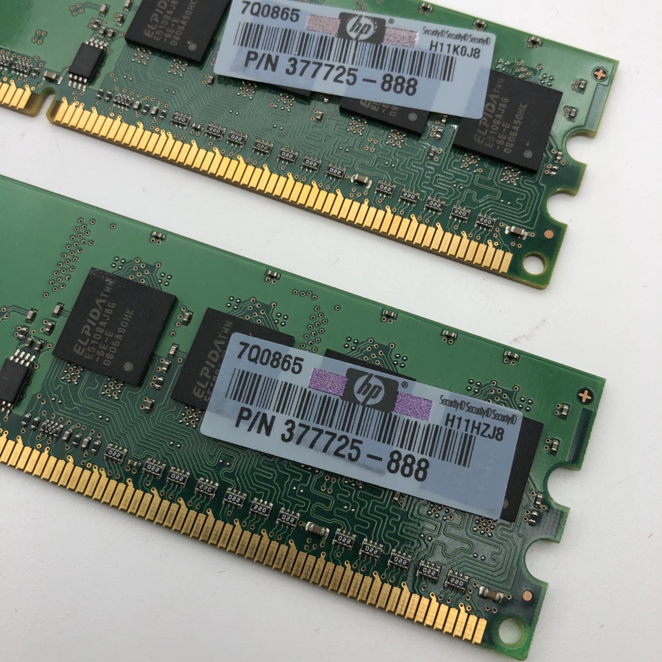 1 GB de RAM (2 piezas) 512 MB PC2-5300u-555 667 MHz DDR2 PC2 SDRAM memoria HP#377725 -888 Foto 3 de 4