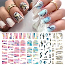Irregular Marble Pattern Patterned Manicure Nail Sticker Variety Style Lifelike+