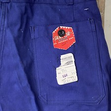 Dark Blue denim pants work wear 1950s-60s workwear French France vintage jeans