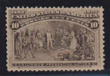 E3583: US #237 Mint, OG, VF, LH, Sl Thin; CV $90 H
