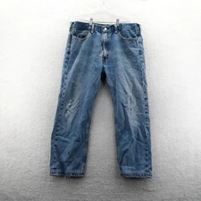 Levis 505 Jeans Mens Size 38x30 Blue Medium Wash Regular Fit Straight Leg Casual