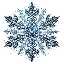 Wall decal sticker snowflake 18 x 18 cm large