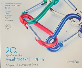 KMS Slowakei BU 2011 20 Jahre Visegrad Gruppe 1 cent 2 Euro