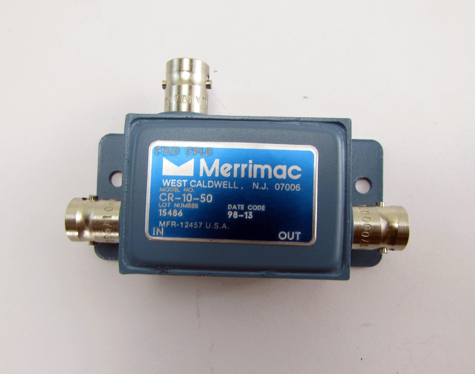 NOS QTY (5) Merrimac Directional Coupler CR-10-50 BNC Female Connectors to 30db