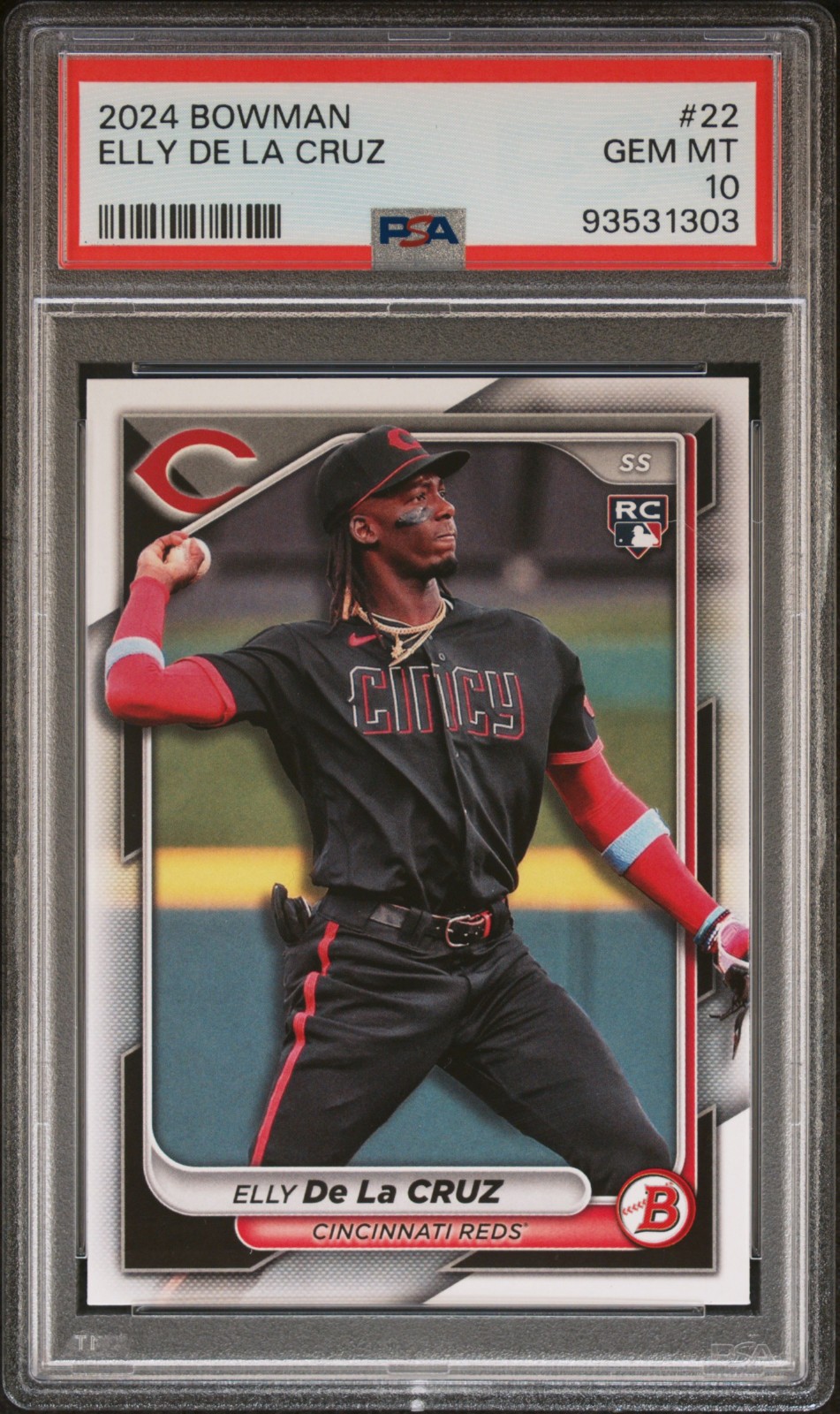 ELLY DE LA CRUZ🔥2024 Bowman #22 (RC) Gem MT 💎 Rookie Card Reds PSA 10