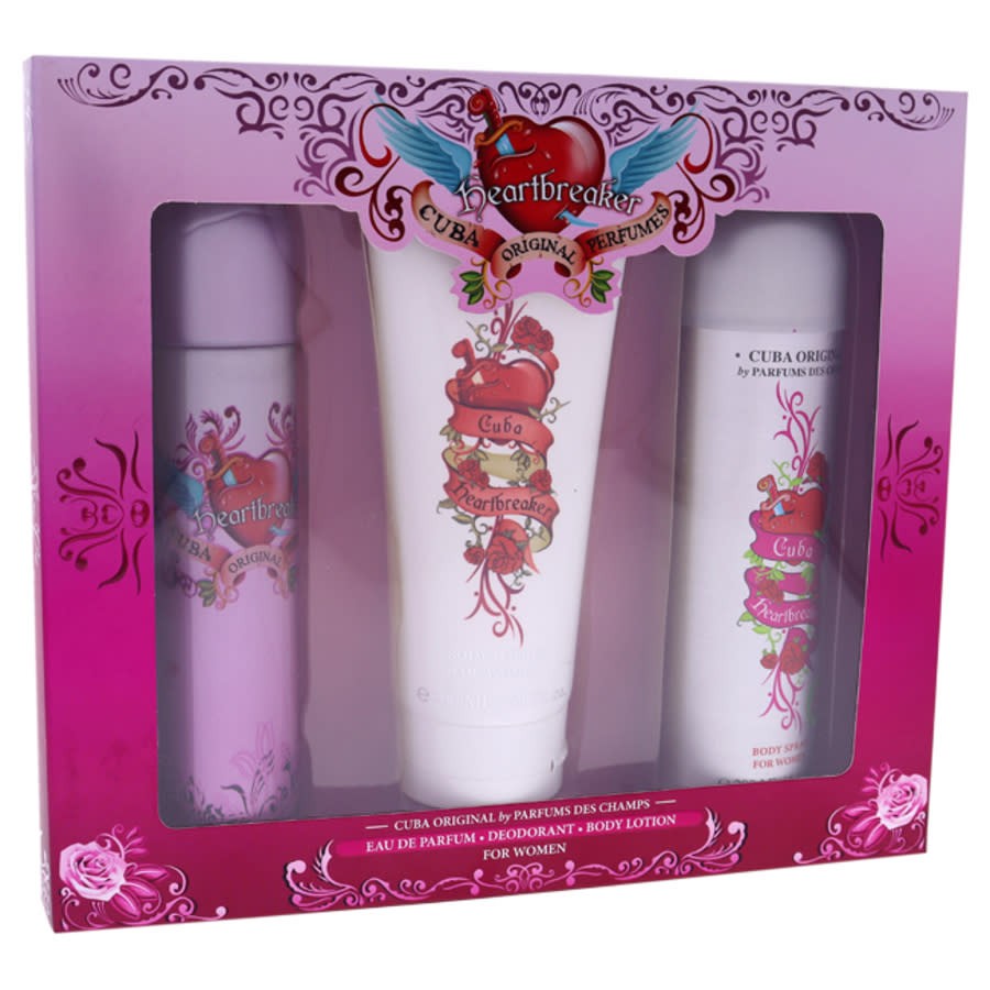 Cuba Heartbreaker by Cuba for Women - 3 Pc Gift Set 33oz EDP Spray 67oz Body 6590₽