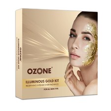 Ozone Illuminous Gold Facial Kit  Instant Golden Glow  60g