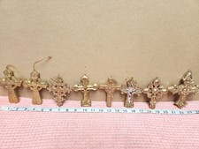Christmas Gold Cross Decorative Gold Cross Ornament Lot Of 8 Crosses