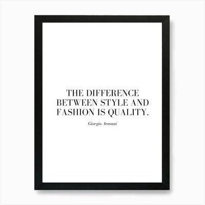Der Unterschied zwischen Stil und Fa Gerahmtes Wandbild Poster Leinwanddruck Bild