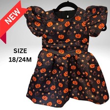 Pumpkin Print Kids Costume Dress