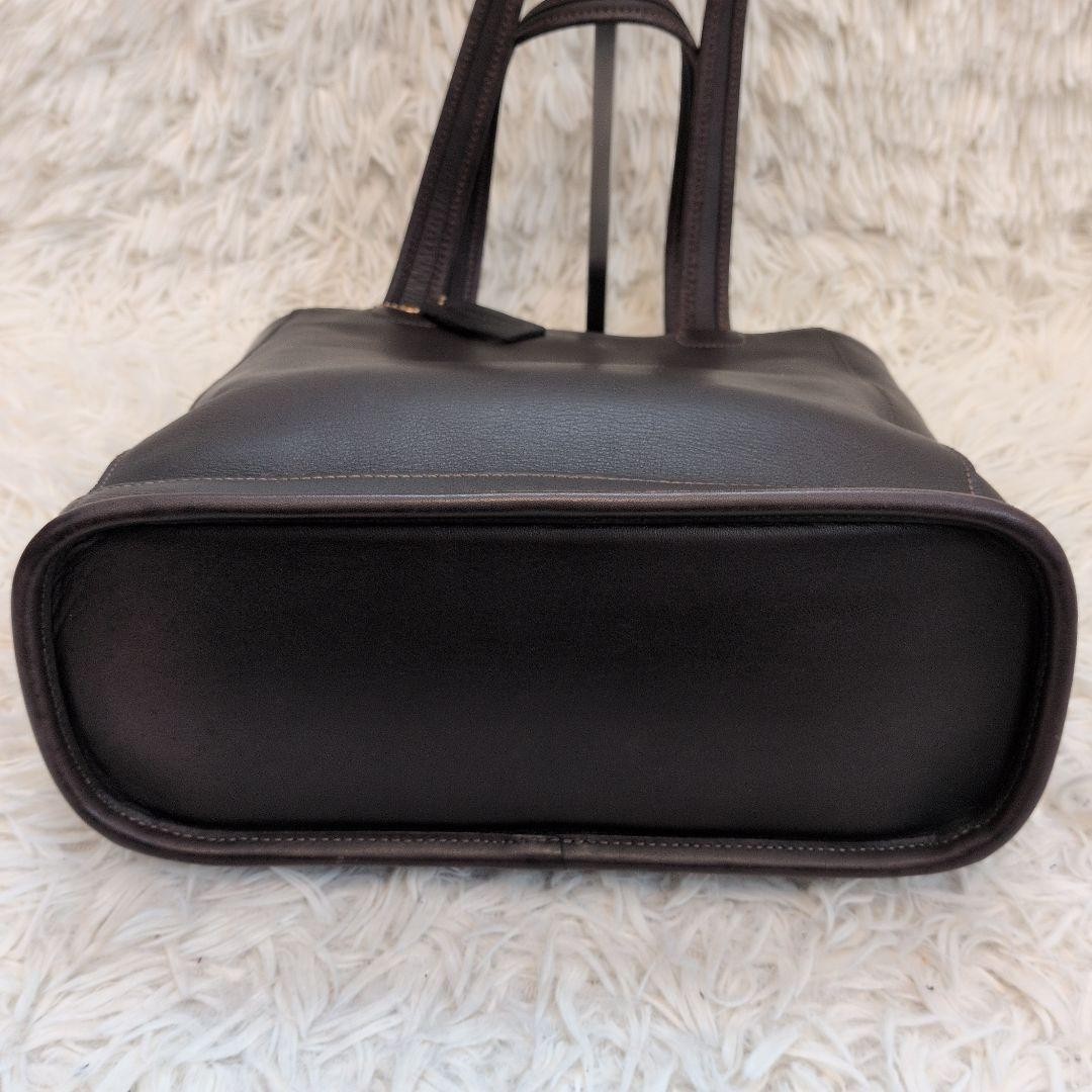COACH 9305 Vintage Tote Hand Bag Ziplock Leather Blac… - Gem