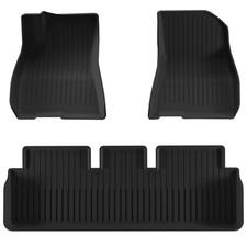 Car Floor Mats Liner for Tesla Model Y 2020-2025 3D Rubber TPE All-Weather Black