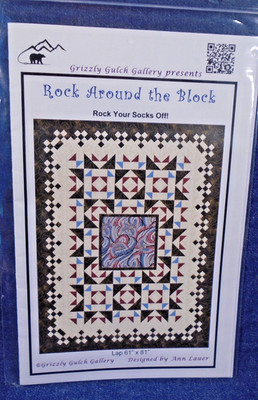 Rock Around the Block Grizzly Gulch Gallery Ann Lauer Quilt Pattern 61x81''