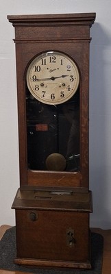 Antique Simplex Time Recorder Stamp Clock Working Gardner Massachusetts U.S.A.