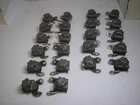 VINTAGE STAIR CARPET ROD CLIPS CLAMPS 11 PAIRS