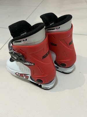 Roces Idea Up Kinder Kleinkinder Skistiefel Rot-Weiß-Schwarz Größenverstellbar