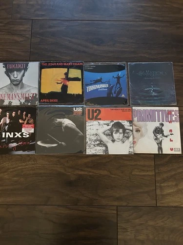 8 X Indie Rock 7" 45 records job lot U2, Fadgadget, Primitives, terrorvision Etc