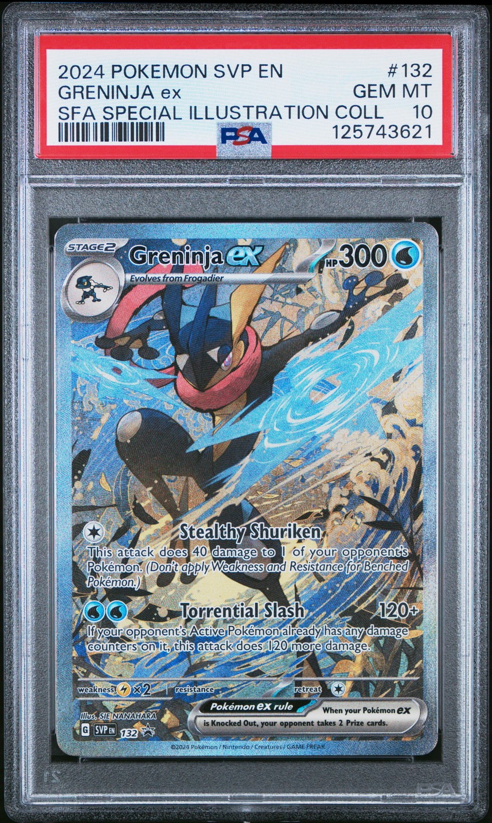 2024 POKEMON SVP PROMO SPECIAL ILLUSTRATION COLLECTION #132 GRENINJA EX PSA 10