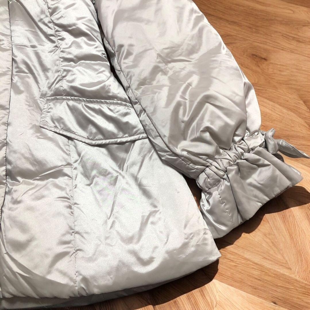 Courrèges Silver Down Jacket Shadow Fox Belt M - image 5