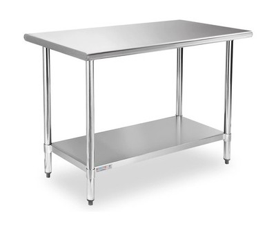 STABLEINK NSF Stainless Steel Prep Table 48x24 Inches 4ft, Metal Work Table w...