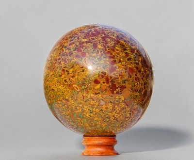 21CM Fossil Coral Jasper Fruit Jasper Metaphysical Chakra Spirit Sphere Ball