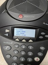 Polycom SoundStation 2 2201-16000-601 conference telephone w/ Wall Power Module