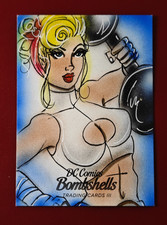 2019 DC Bombshells III Bianca Original Sketch Card 1/1 Hand-Drawn Art