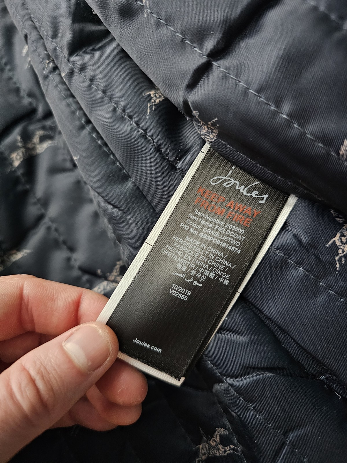 Joules Tweed Field Coat Women's UK 10 Blue & Green Tartan Check Jacket Wool