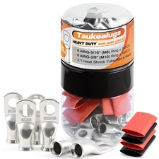 20PCS 6 AWG 5/16 3/8 inch Battery Cable Lugs,6 gauge 6, Tinned Copper