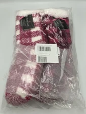 Cuddl Duds Women’s Sherpa Lined Fuzzy Comfort Socks Plush fill Pink Purple 4-10