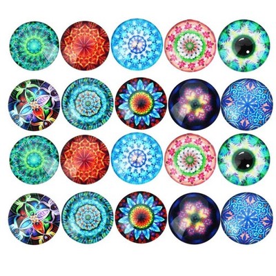 20 Stck. Gemischt Glas Flatback Scrapbooking Kuppel Cabochons Zum Selbermachen Charm -25mm