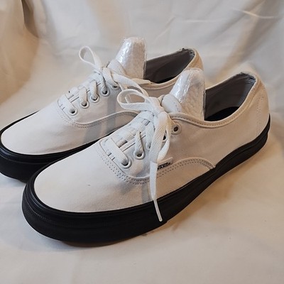 Vans Authentic Sneakers White Canvas Unisex Men's 9 Women's 10.5