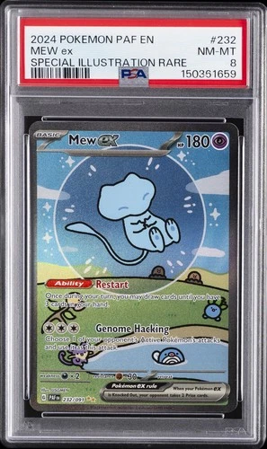 2024 POKEMON PAF EN-PALDEAN FATES SPECIAL ILLUSTRATION RARE #232 MEW EX PSA 8