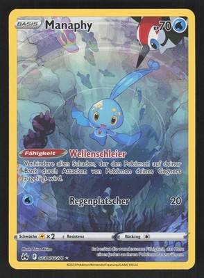 GERMAN Manaphy GG06/GG70 Crown Zenith CRZ Holo Taira Akitsu Pokemon