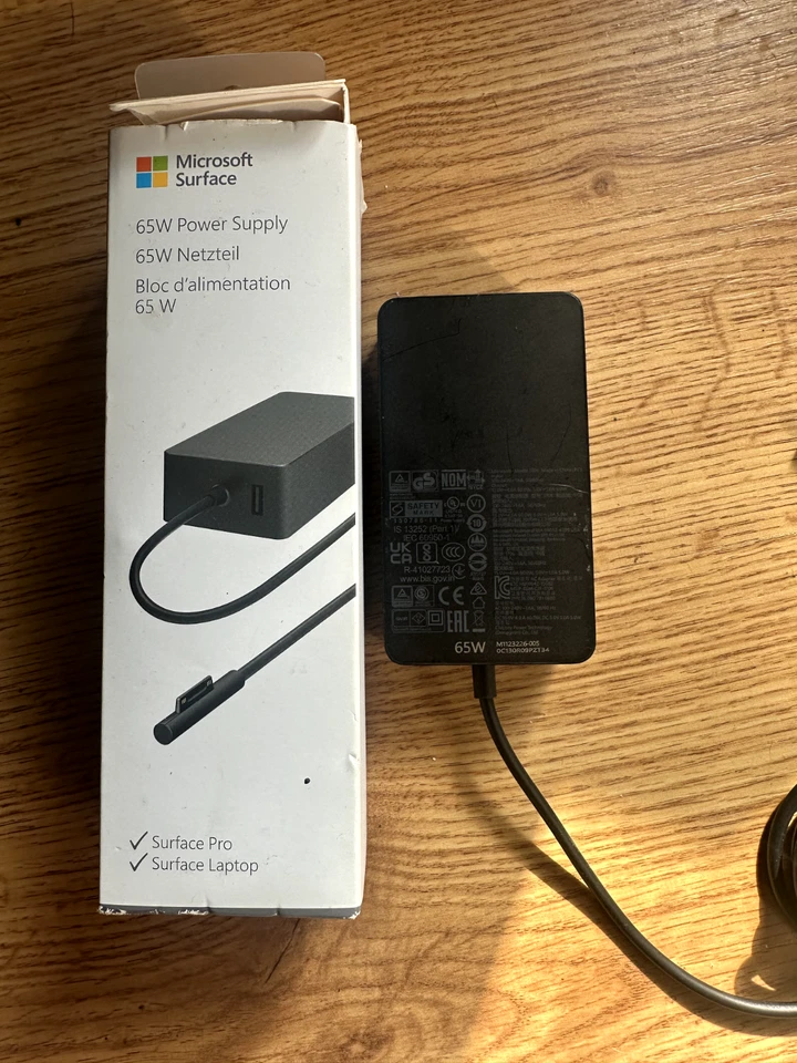 65W WATT NETZTEIL FÜR SURFACE PRO UND SURFACE LAPTOP POWER SUPPLY USB NEUWARE - Bild 2 von 4