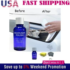 Car Ceramic Headlight Lens Restoration Repair Kit Polishing Cleaning Tools Pzcro