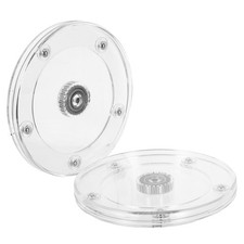 2 Pcs Transparent Display Turntable Clear Rotating Base Rotary Bearing