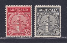 Australia Scott 150-151 MH 1935 ANZAC Gallipoli Set SCV $44.00