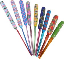 Coopay Warm Crochet Hooks for Grandmother, Art Aluminum Soft Fresh Flowers